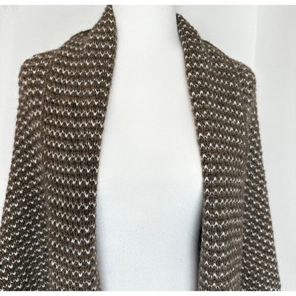 Lineamaglia Wool Alpaca Dolman Open Front Cardigan Women Size Medium Brown Italy - Picture 2 of 9